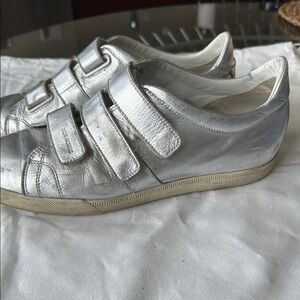 Christian Dior Silver Velcro Sneakers